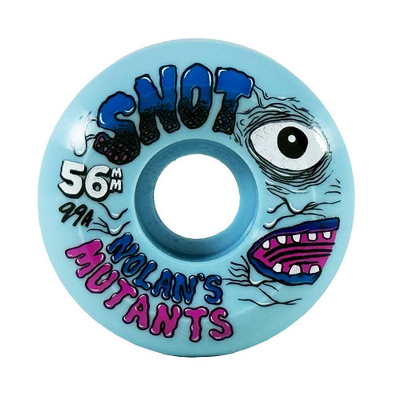 Snot Wheels Nolan's Mutants Conical Ice Blue Skateboard Wheels 56mm 99A