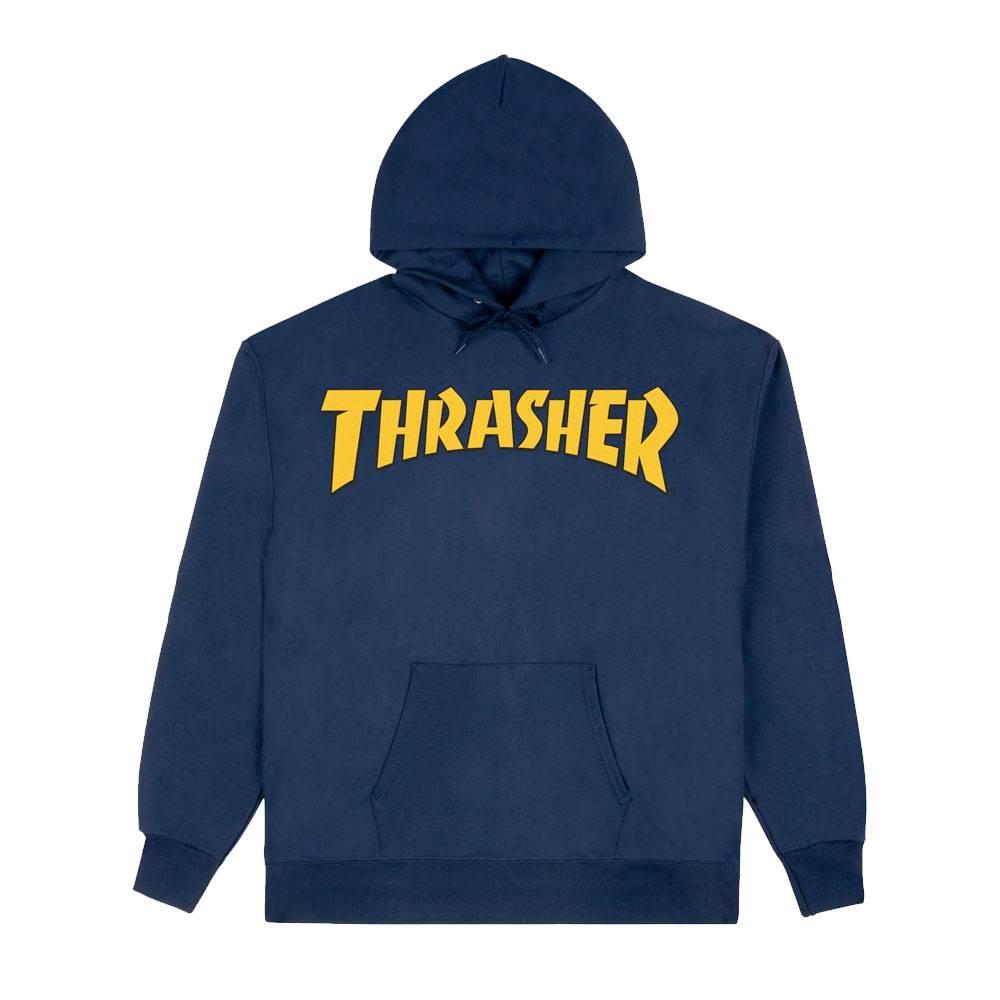 Thrasher Magazine Cover Logo Navy Hooded Sweatshirt