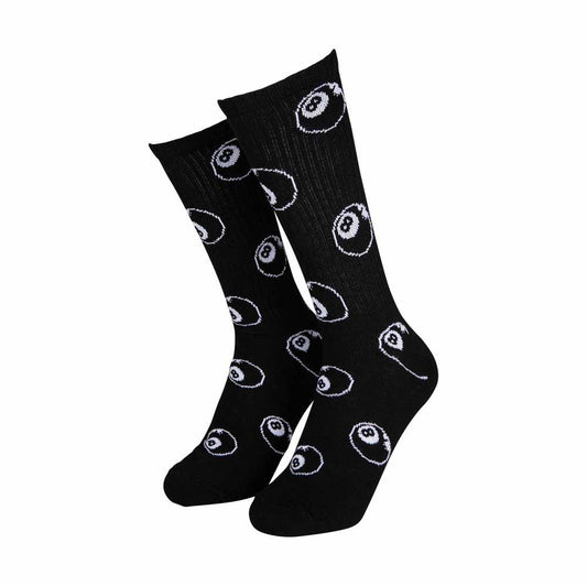 Santa Cruz Winkowski Eight Ballr Socks 2 Pack White And Black UK 7-11