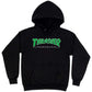 Thrasher Magazine Hooded Sweatshirt Outlined Black/Green