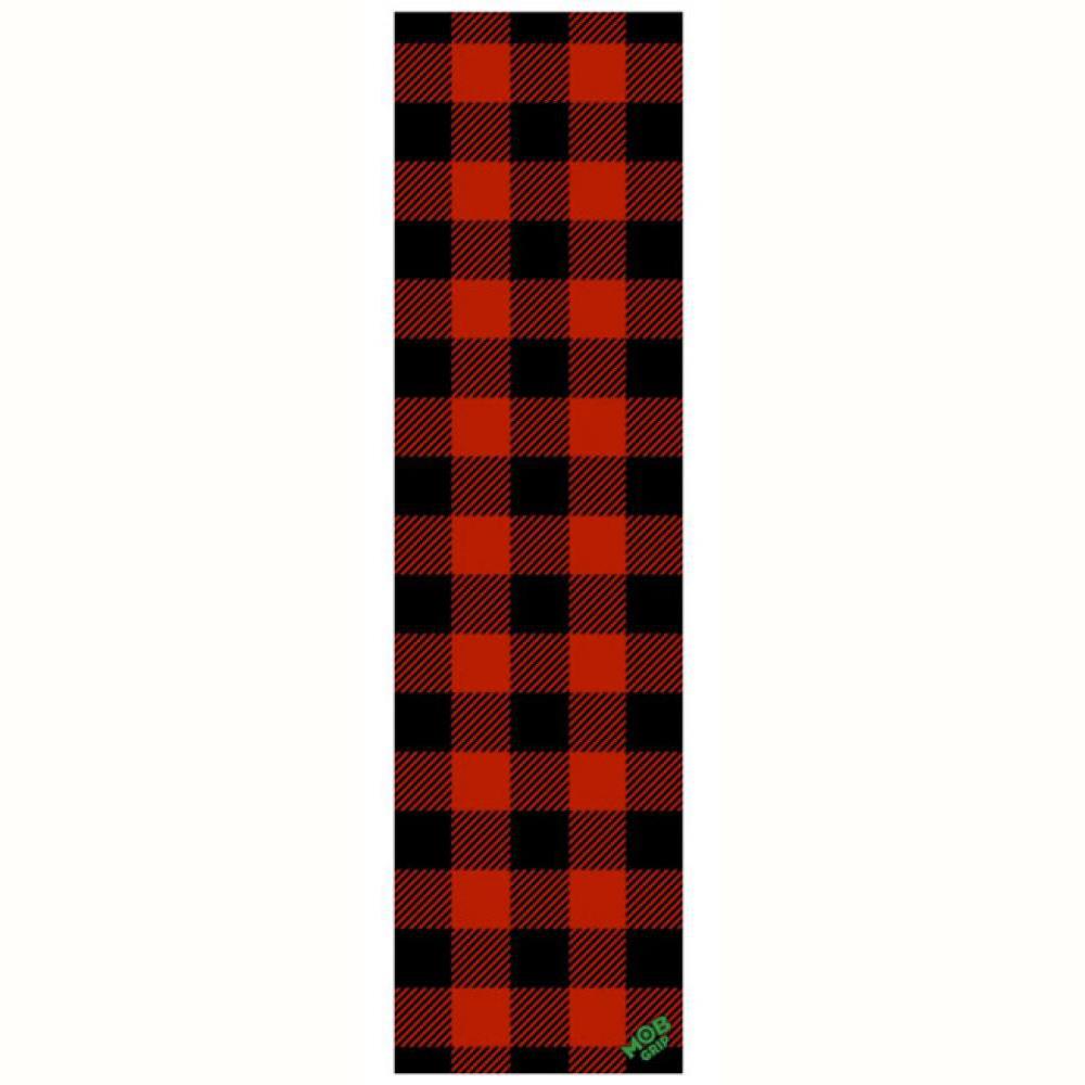 MOB Graphic Griptape Get Plaidical Black Red 9" Wide X 33" Long One Sheet