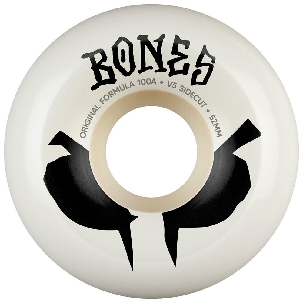 BONES Skateboard Wheels OG Formula V5 Sidecut White SP26 52mm 100A