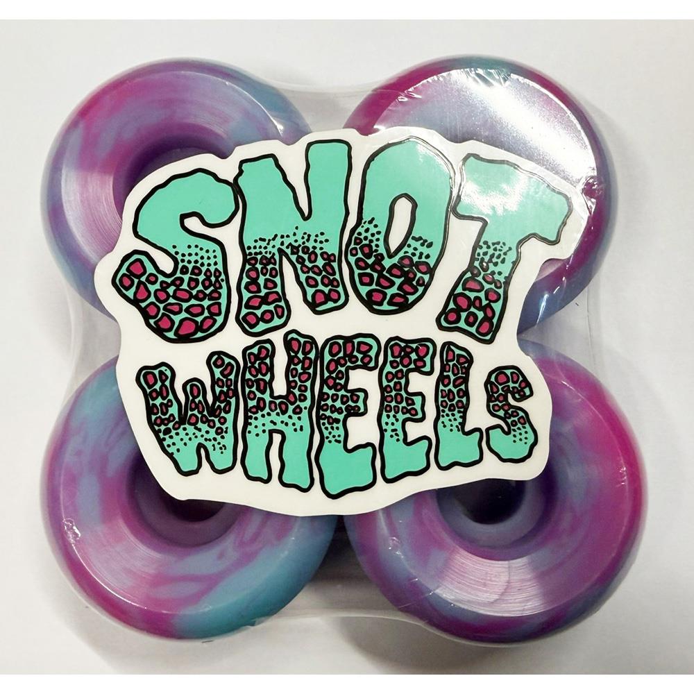 Snot Wheels Frankys Roaches Conical Pink Teal Swirl Skateboard Wheels 55mm 101A