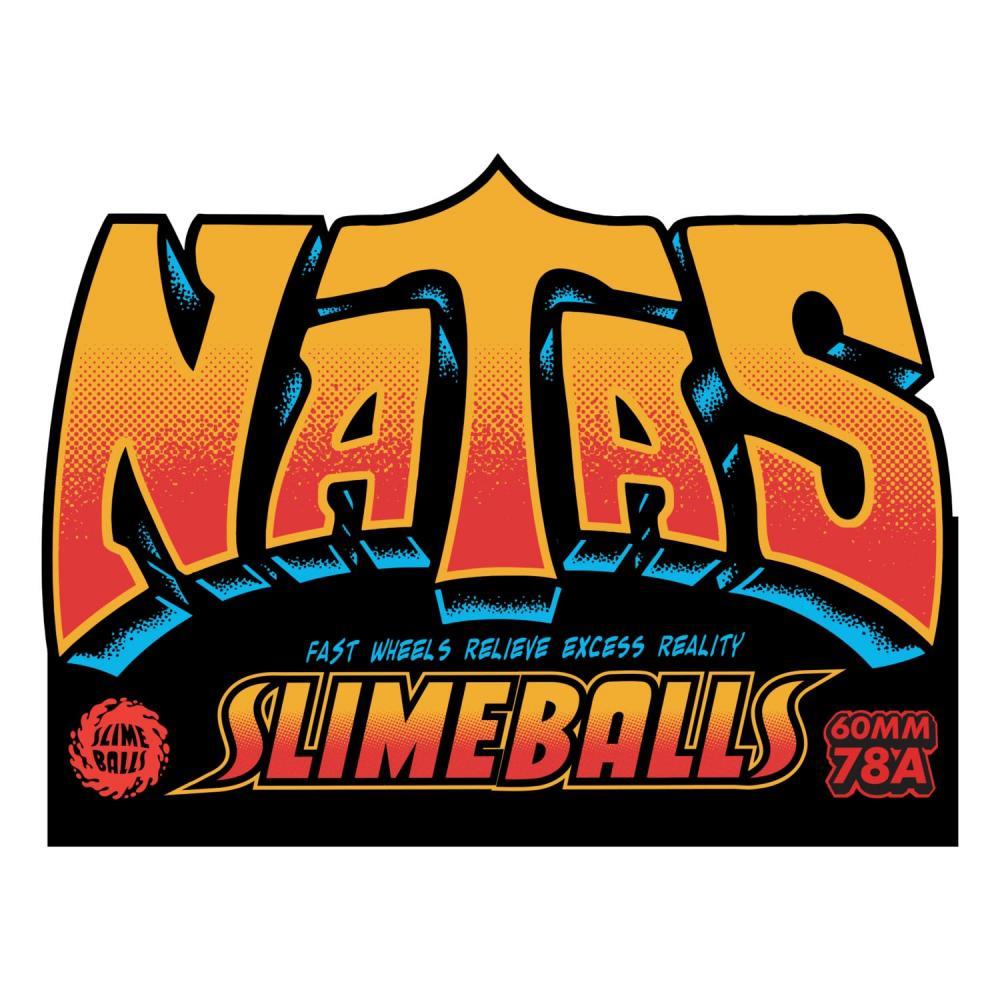 Slime Balls Skateboard Wheels Natas Reissue Hardline 78a Blue 60mm