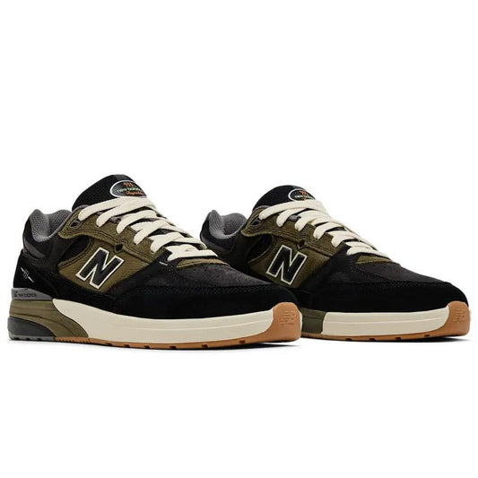 New Balance Andrew Reynolds 933 Black Dark Olive Skate Shoes