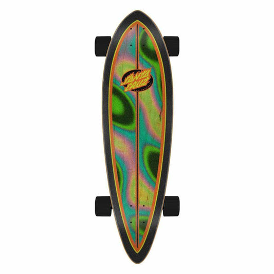 Santa Cruz Cruzer Complete Cruiser Skateboard Oval Flame Lava Dot Multi 9.2"