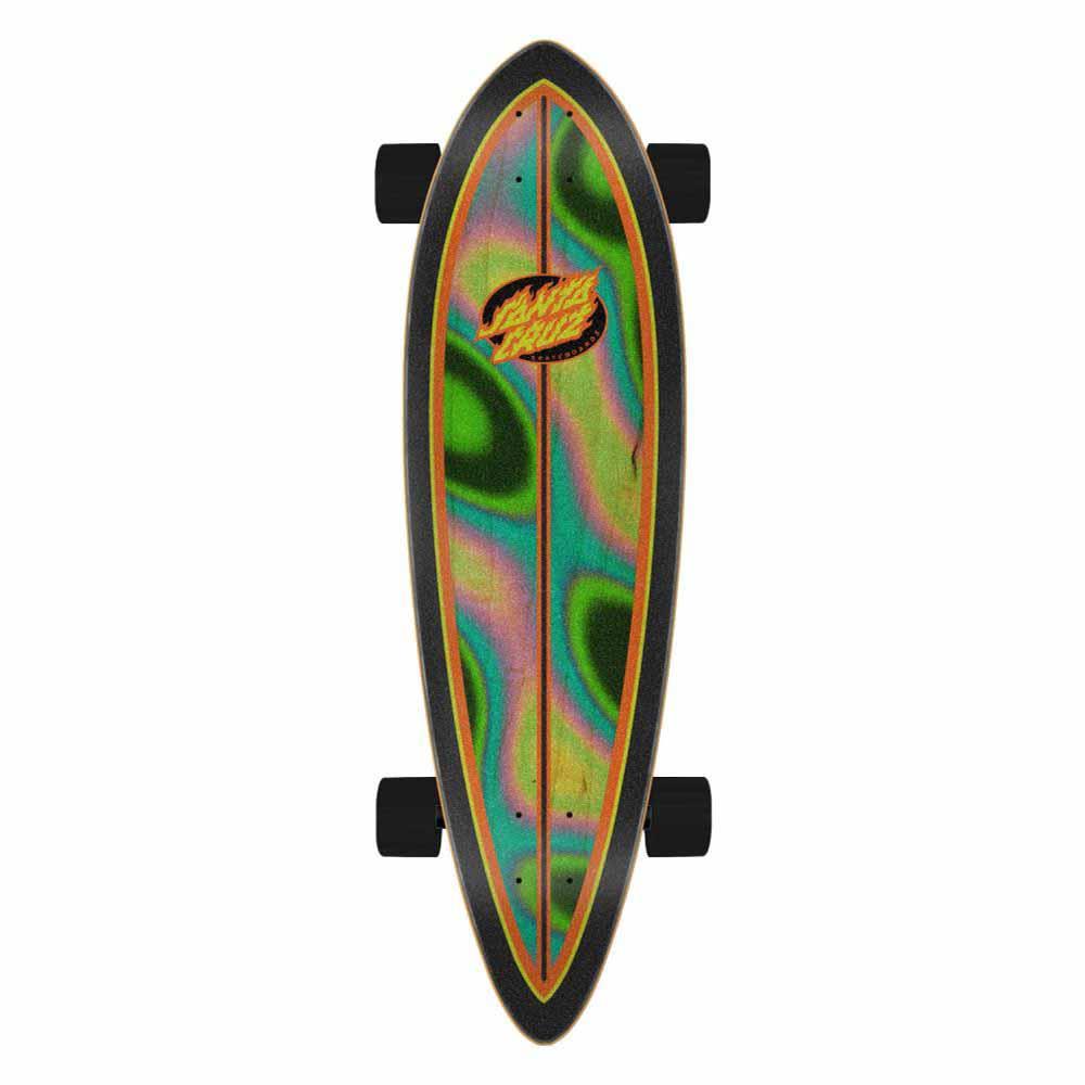 Santa Cruz Cruzer Complete Cruiser Skateboard Oval Flame Lava Dot Multi 9.2"