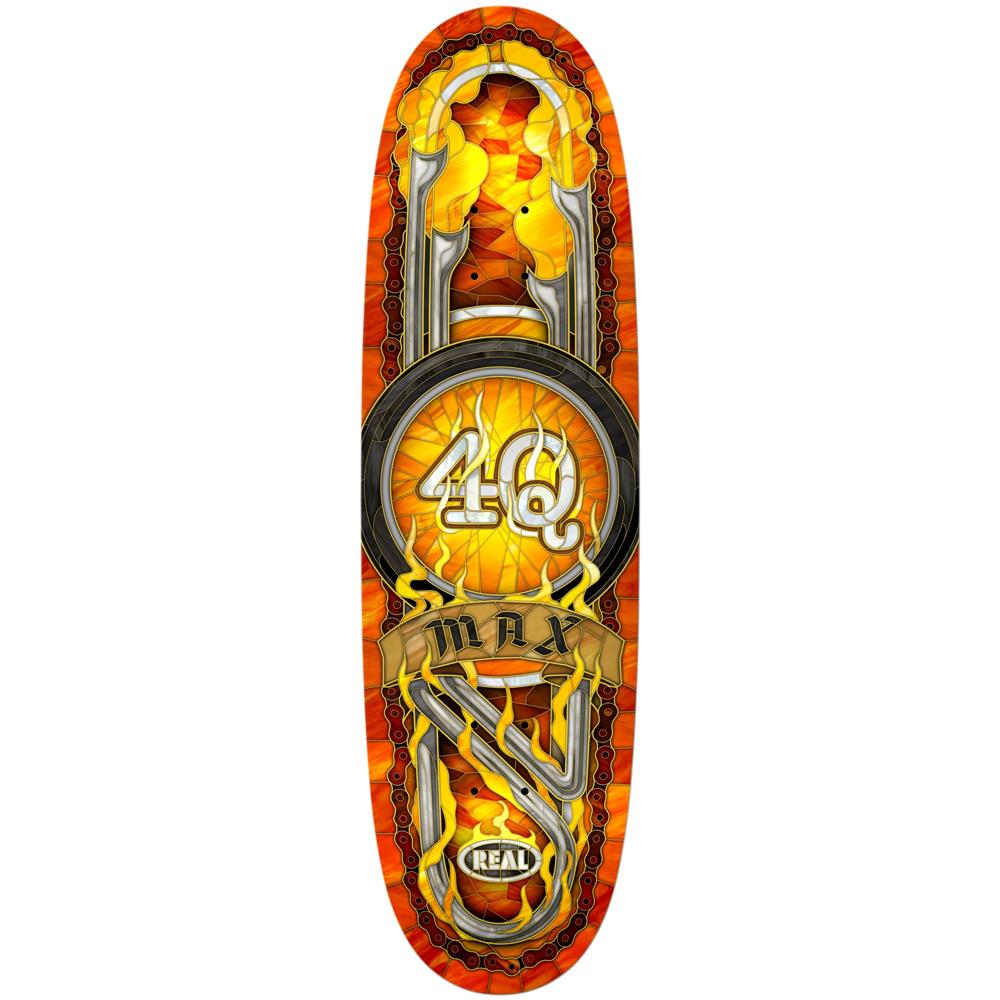 Real Max Schaff 4Q Cathedral Sklateboard Deck Orange 9.1"