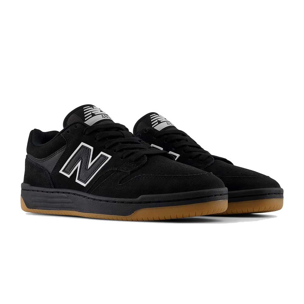 New Balance Numeric 480 Black White Gum Skate Shoes