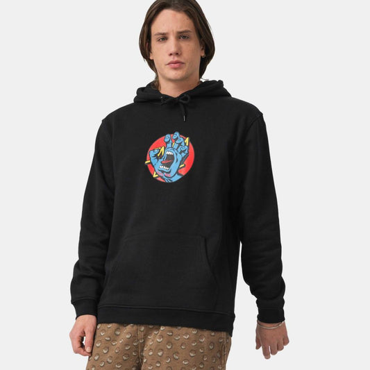 Santa Cruz Hooded Hand Dot Front Black Medium