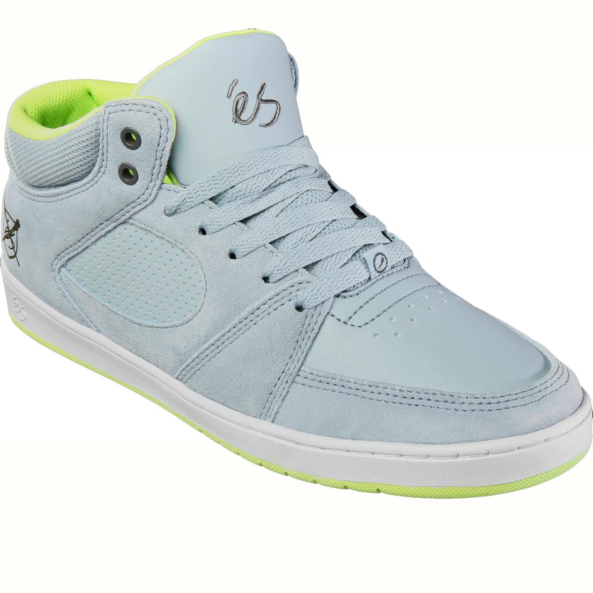 E's Accel Slim Mid X Carlsbad  Blue Grey White Skate Shoes