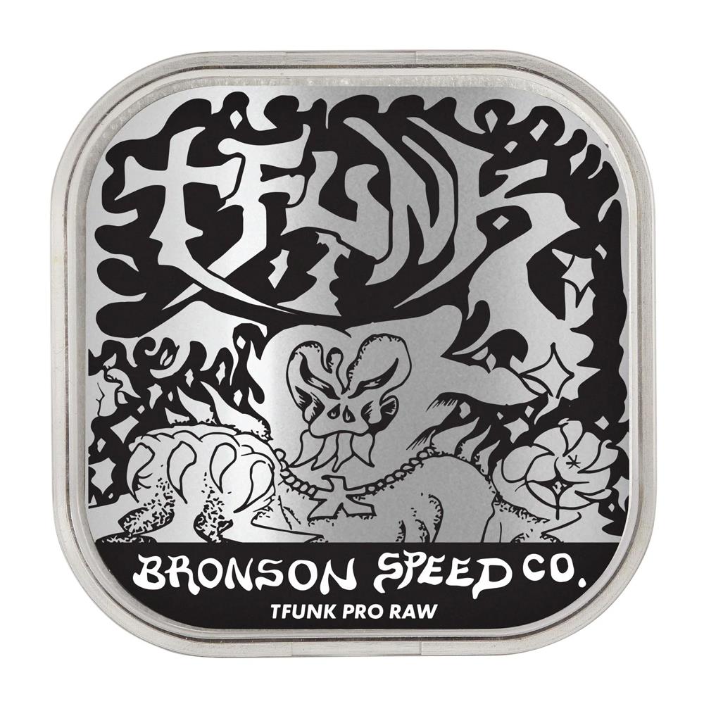 Bronson Speed Co. Skateboard Bearings TFunk Pro Raw (Pack of 8) Black 8 mm