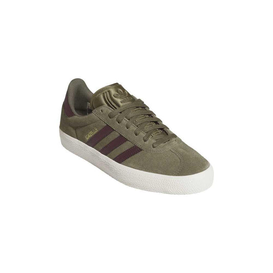 Adidas Skateboarding Gazelle Adv Olive Strata Maroon Chalk White
