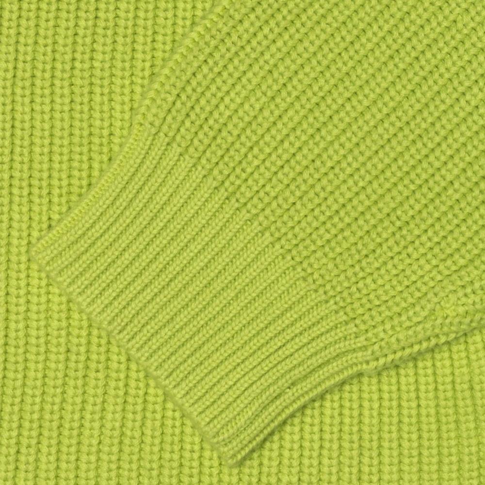 Stussy Cotton Knit Hooded Sweatshirt Lime Green