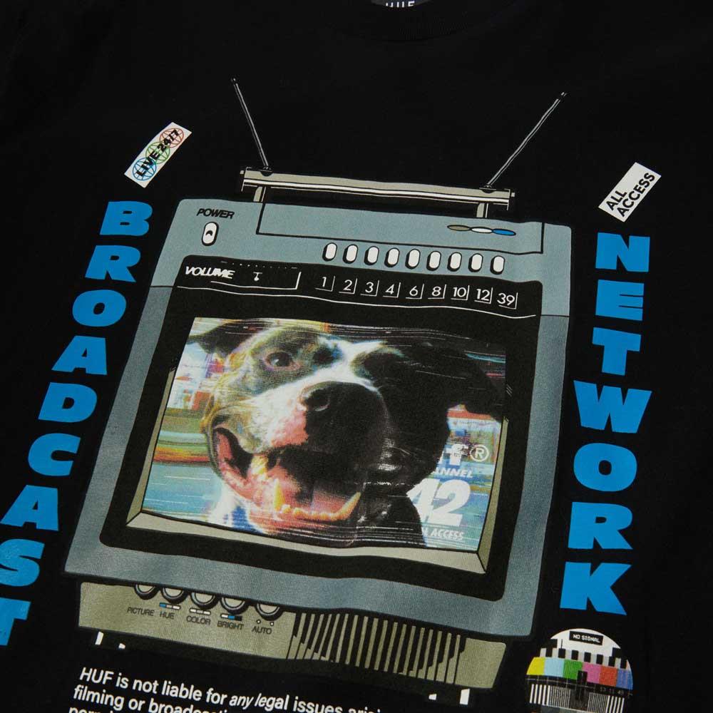 Huf Broadcast Short Sleeve T-Shirt Black
