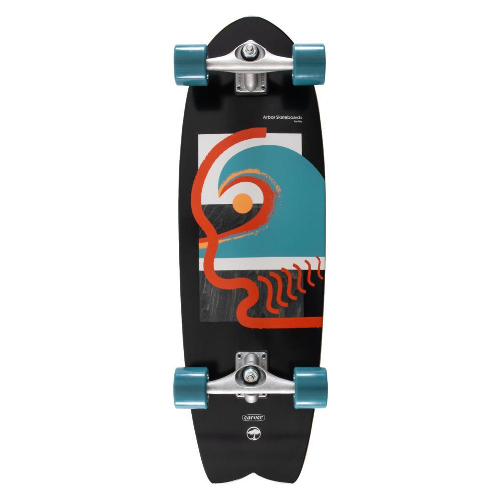 Arbor Surfskate Complete Cruiser Skateboard CX Surfskate Fat Fish Black 32"
