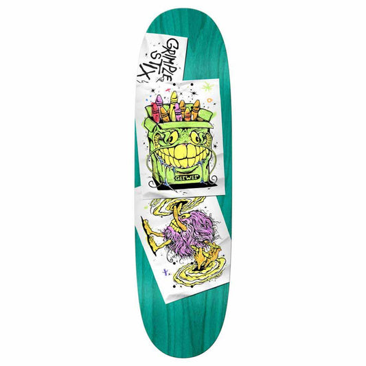 Antihero Pro Skateboard Deck Gerwer Grimplestix Colouring Assorted 8.75"