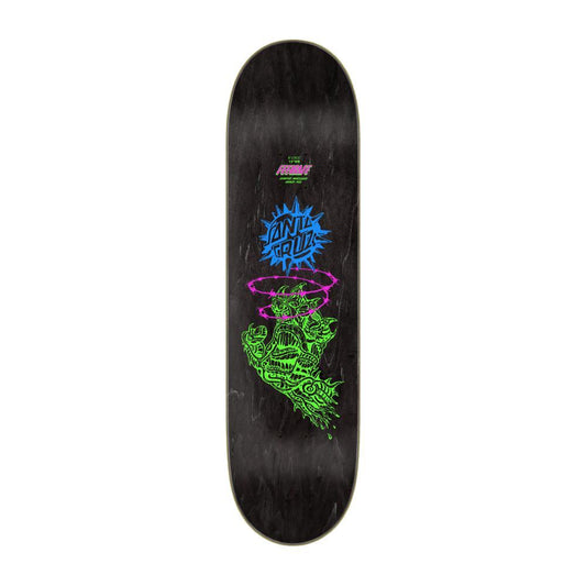 Santa Cruz Team Skateboard Deck Scourge Hand FeelBase Blue Green 8"
