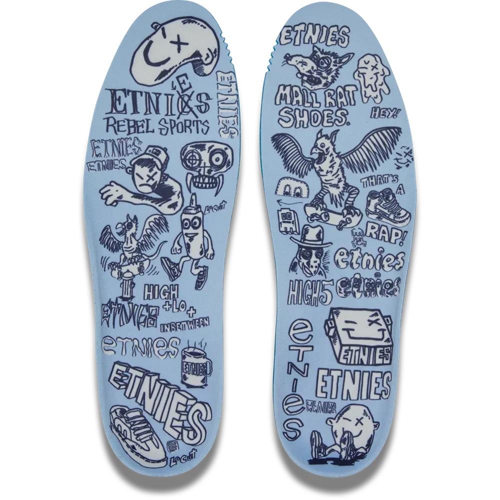 Etnies Locut Vulc X Fos Light Blue Skate Shoes
