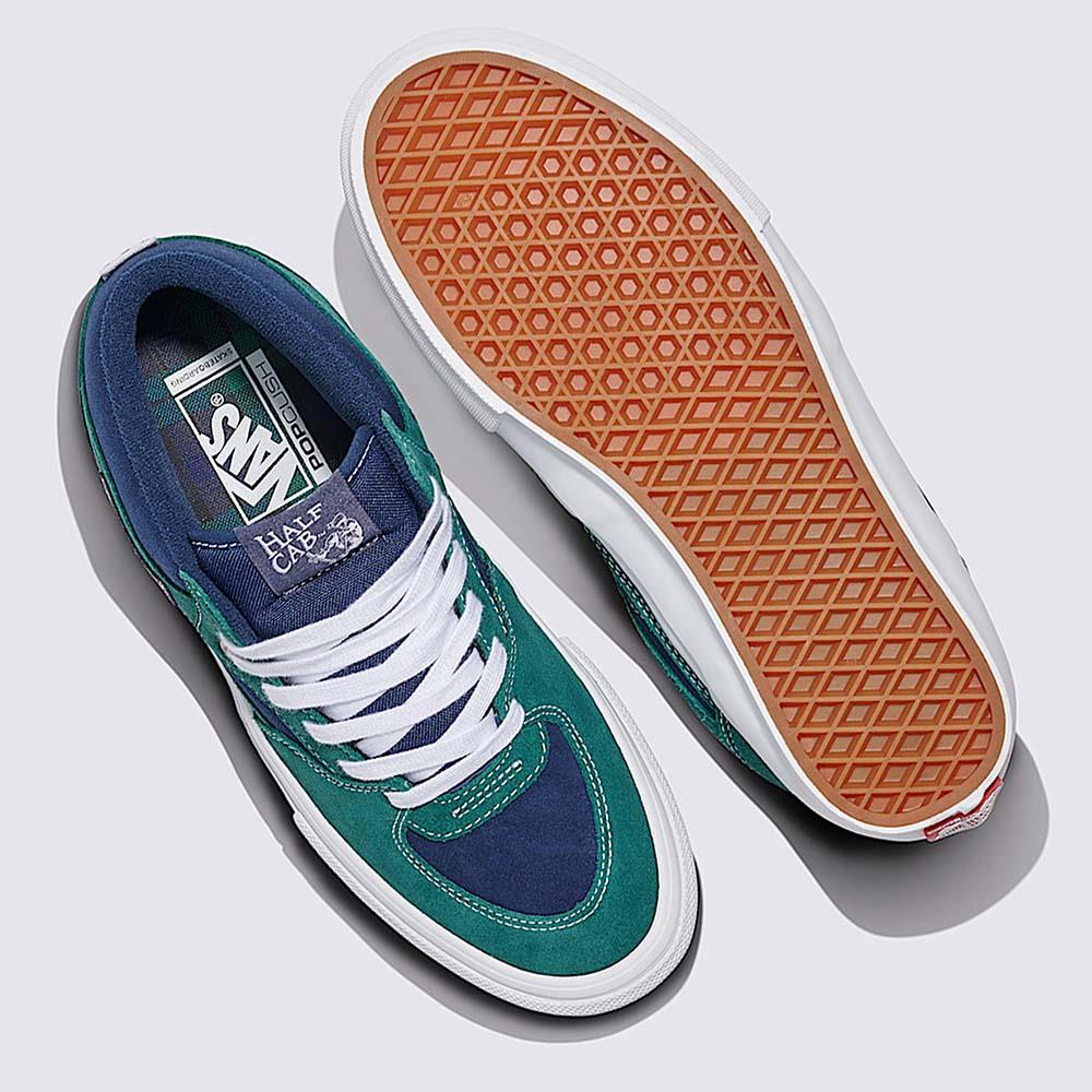 Vans Skate Half Cab Tartan Blue Green Skate Shoes