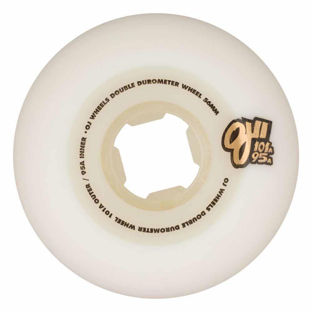 OJ Double Duro Skateboard Wheels Chris Russell Goblet 101a/95a White 56mm