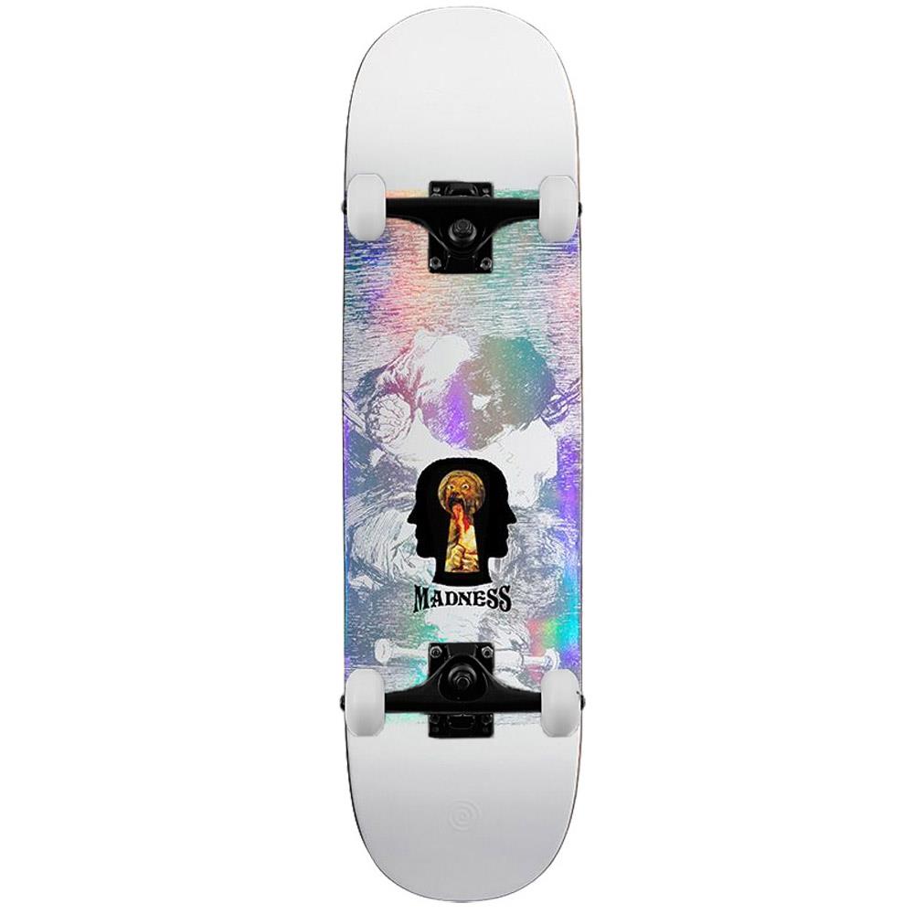 Madness Distortion R7 Holographic White Complete Skateboard 8.375"