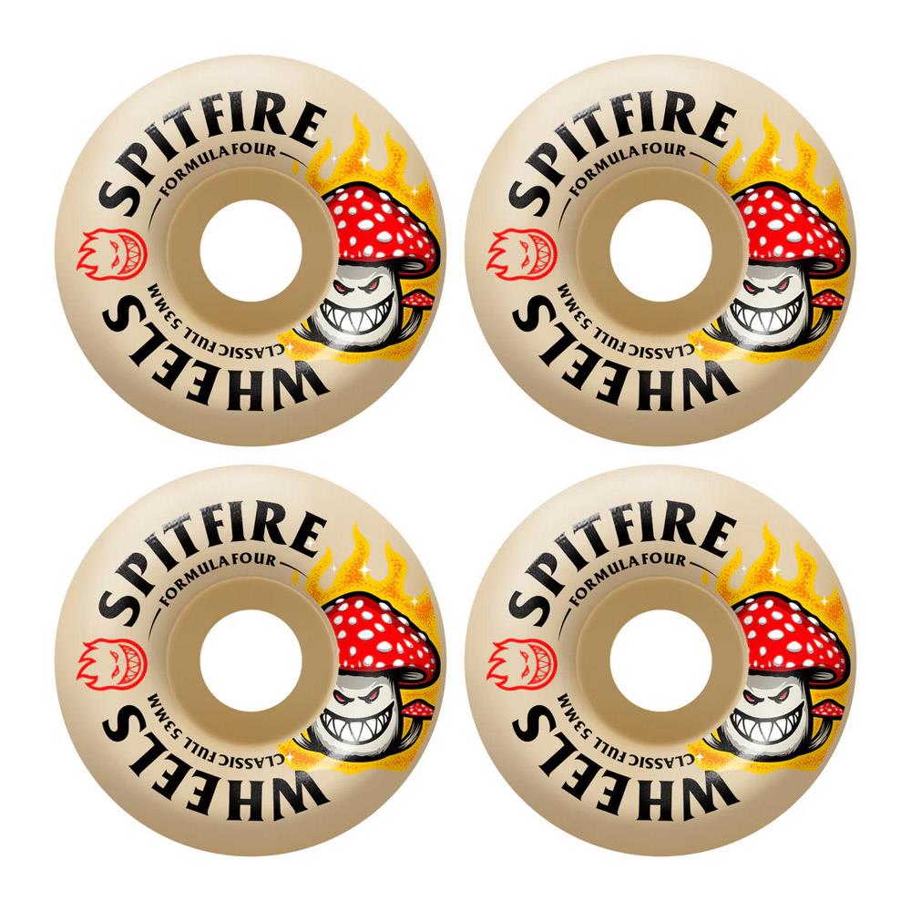 Spitfire Skateboard Wheels Shroom Bighead Classic Full Formula Four Natural 99a 53mm