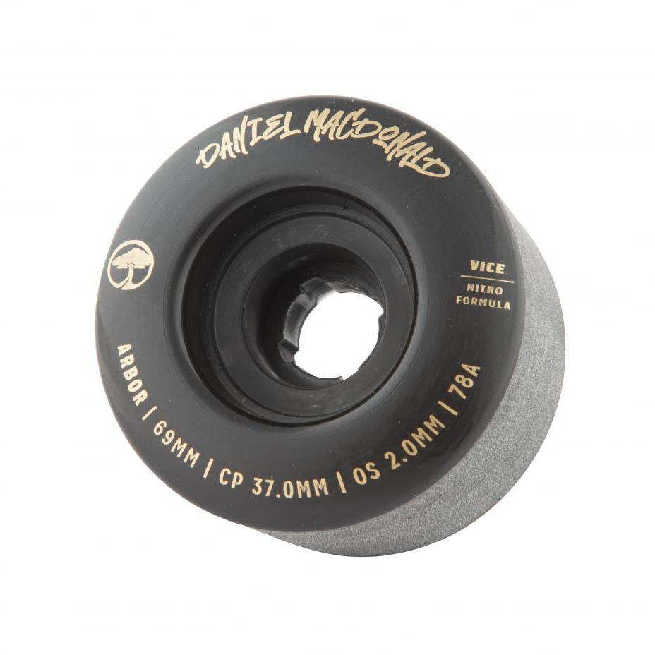 Arbor Signature Skateboard Wheels Vice Daniel MacDonald 78a Black 69mm