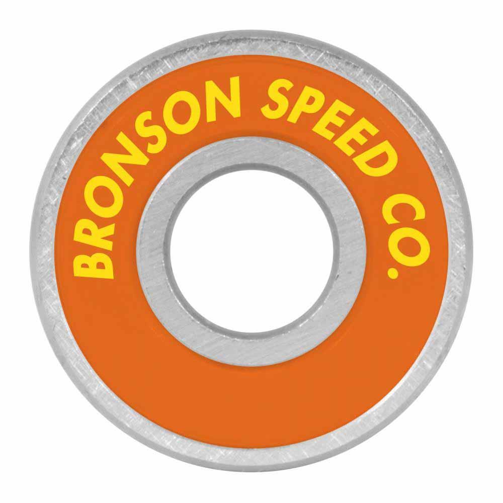 Bronson Speed Co. Skateboard Bearings Franky Villani Pro G3 Silver/Yellow/Orange 8mm