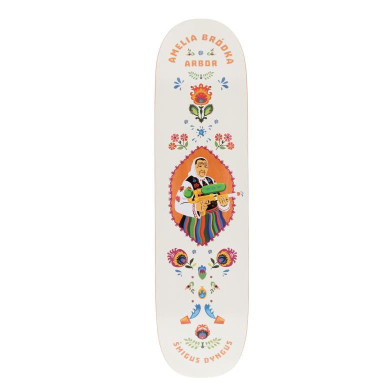 Arbor Skateboard Deck Amelia Smigus Dyngus Multi 8.25"