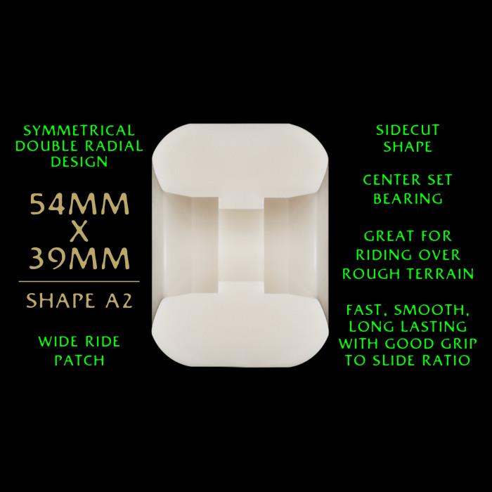 Powell Peralta Dragon Formula Skateboard Wheels 54mm x 39mm 88A A2 Off White Green