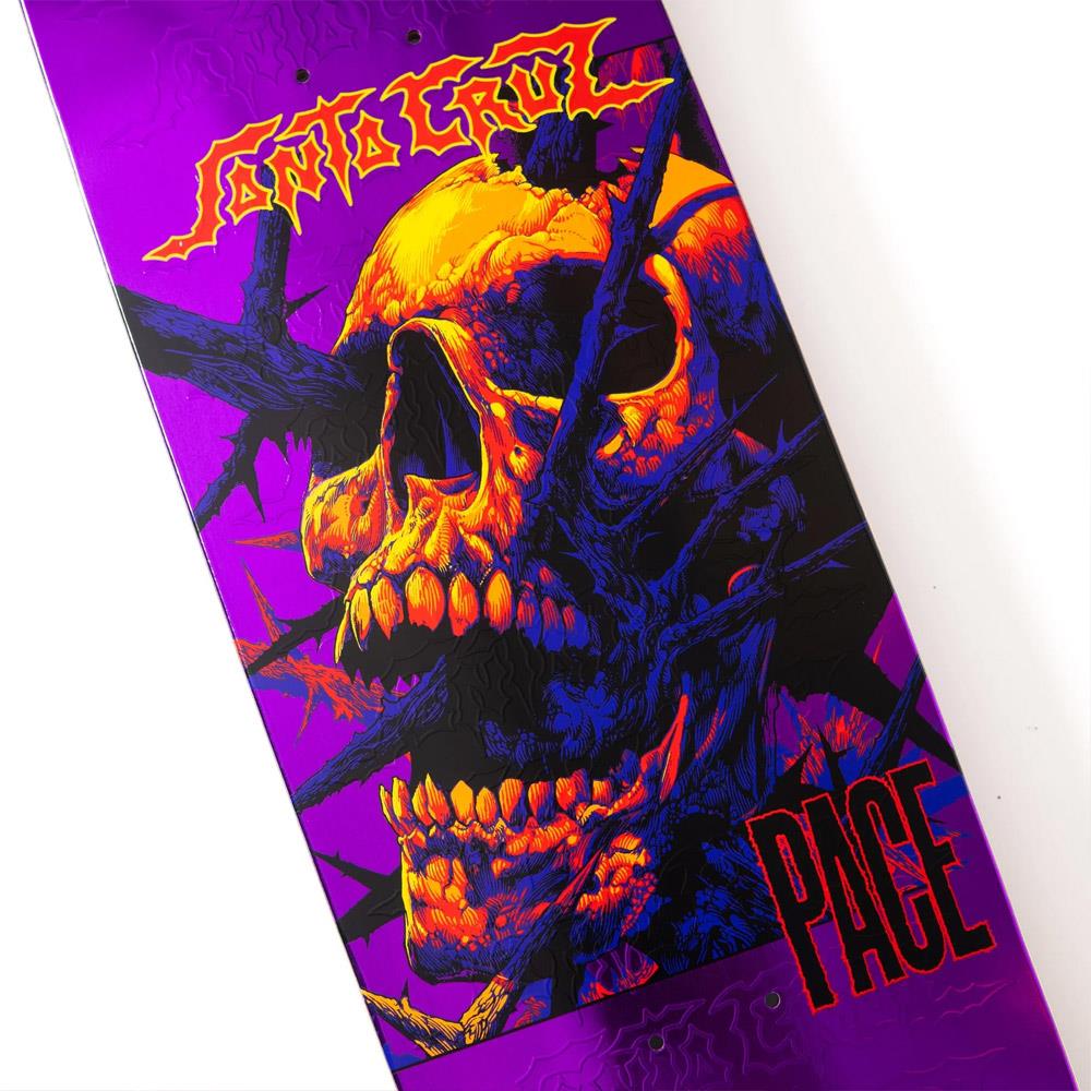 Santa Cruz Pace Deathtrap Remix Skateboard Deck Purple 8.7"