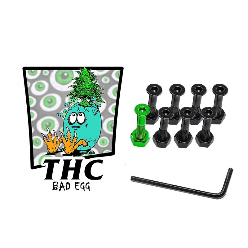 The Hardware Company THC LTD Egg 1" Allen Bolts And Nuts Green