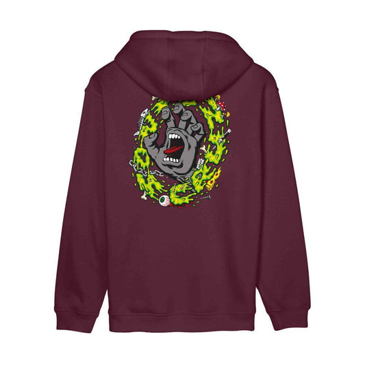 Santa Cruz Hooded Sweatshirt Slime Scream Dark Cherry Medium