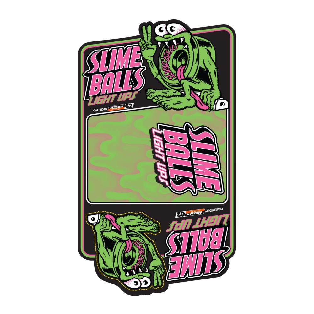 Slime Balls Skateboard Wheels Jelly Fish Light Ups OG Slime 60mm & Bronson G2 Bearings