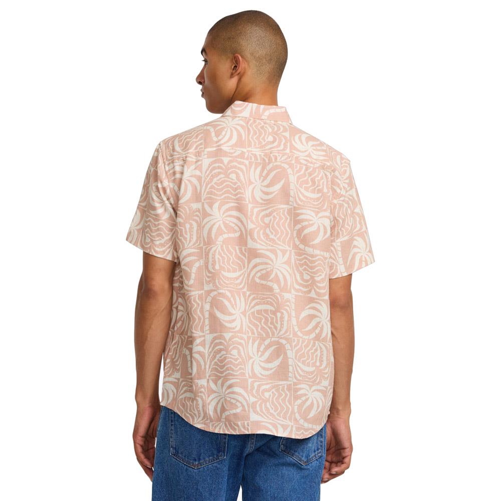 RVCA Exotica Short Sleeve Shirt Pale Mauve Pink