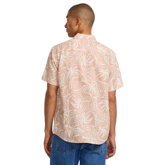 RVCA Exotica Short Sleeve Shirt Pale Mauve Pink