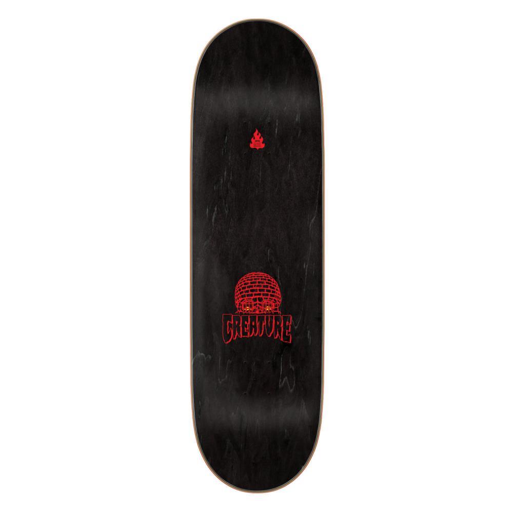 Creature Skateboard Deck Doom Skull 7 Ply Birch Black/Silver 9"