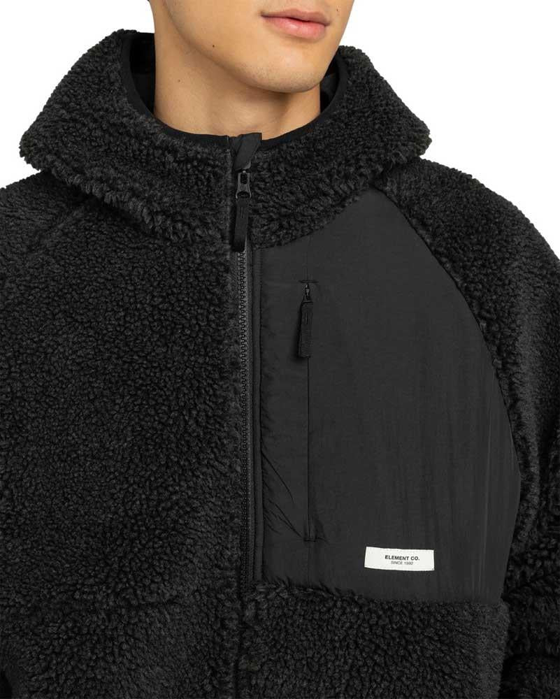 Element Wolfe Sherpa Reversible Sherpa Jacket Off Black Black