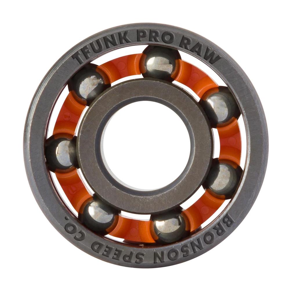 Bronson Speed Co. Skateboard Bearings TFunk Pro Raw (Pack of 8) Black 8 mm