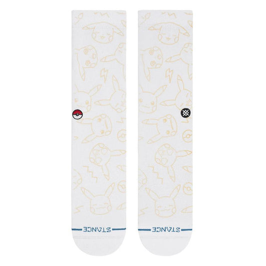 Stance X Pokemon UV Reactive Crew Sock White UK 4-7