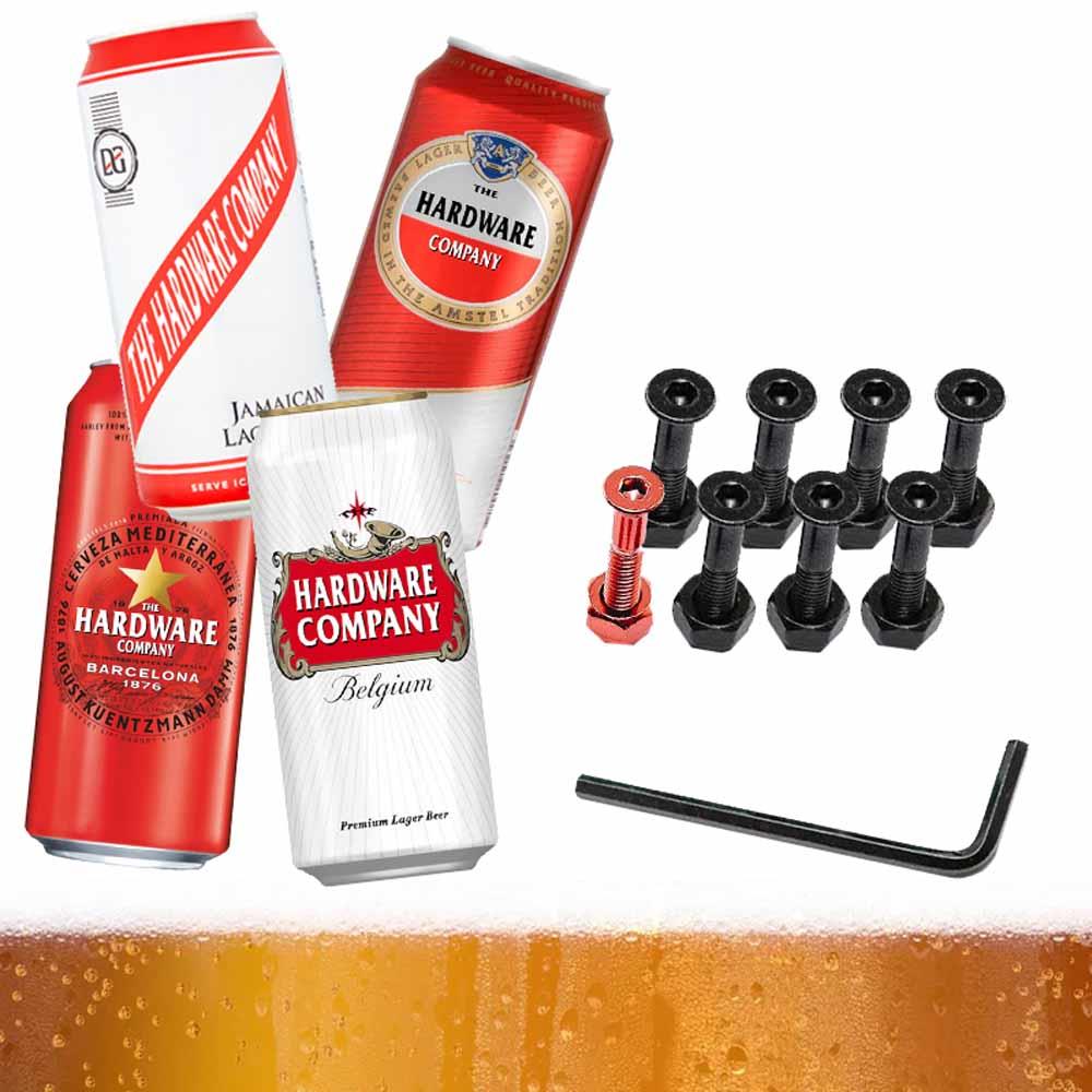 The Hardware Company THC Sessions Red Sesh Skateboard Nuts & Bolts 1"