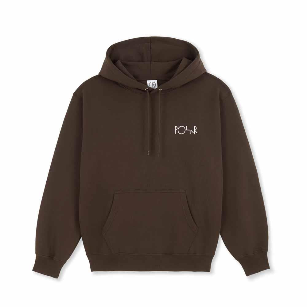 Polar Skateboards Dave Hooded Sweatshirt Stroke Logo Chocolate