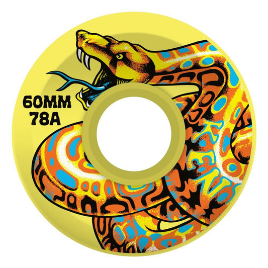 Slime Balls Skateboard Wheels Jeff Kendall Snake OG Slime 78 Yellow 60mm