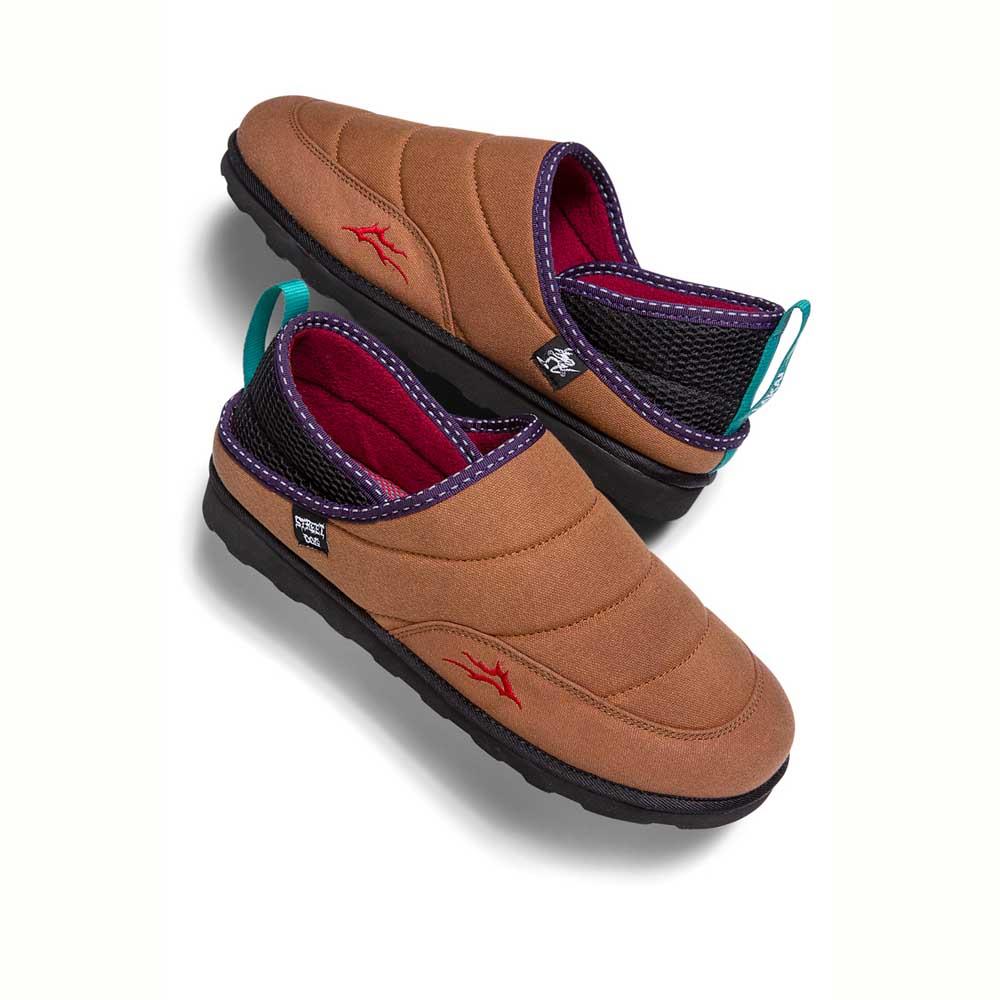Lakai X Jay Howell Owen Slippers Waxed Canvas Walnut Brown
