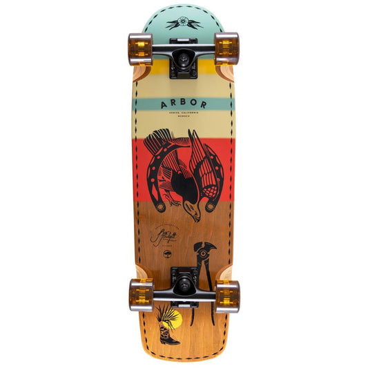 Arbor Cruiser Complete Skateboard Jess Mudgett Pilsner Multi 28.75"