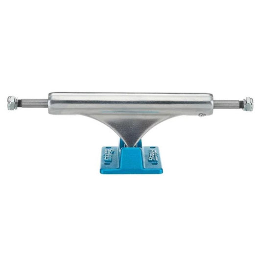 Slappy ST1 Inverted Hollow Lights Ultra Low Kingpin Skateboard Trucks Polished Light Blue 8.5"