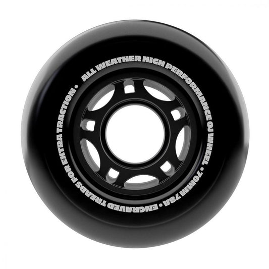 OJ Skateboard Wheels Vandals Dirt Tires Thunder Black 70mm