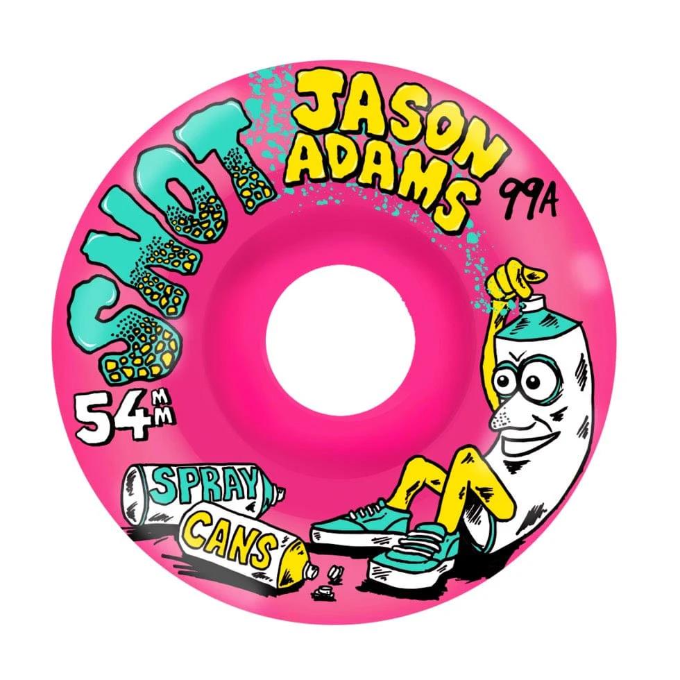 Snot Wheels Jason Adams Neon Pink Conical Skateboard Wheels 54mm 99A