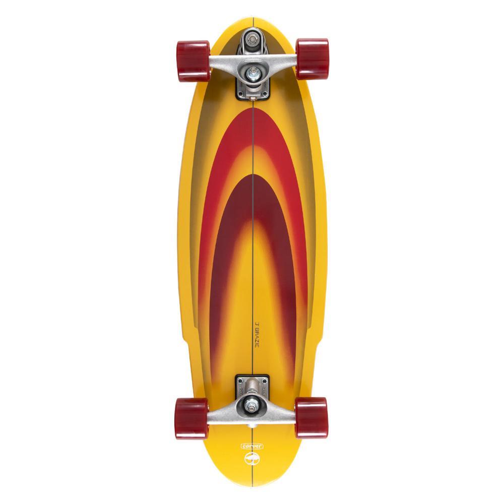 Arbor Surfskate C7 Jordan Brazie Yellow Red Complete Skateboard 32.5"